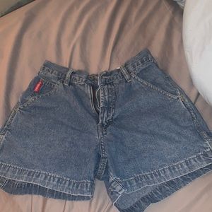 Lite blue mom shorts